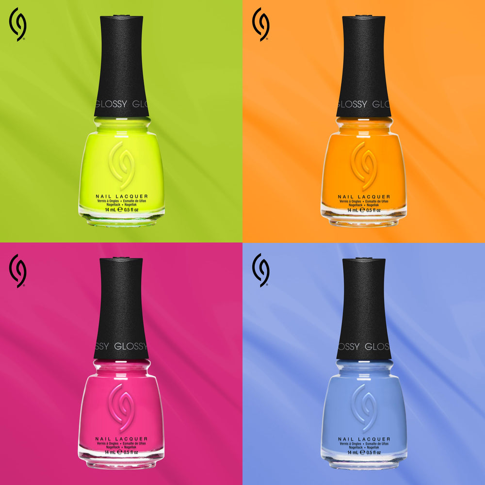 China Glaze bottle held in hand to show 0.5 fl oz scale and portability