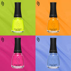 China Glaze bottle held in hand to show 0.5 fl oz scale and portability