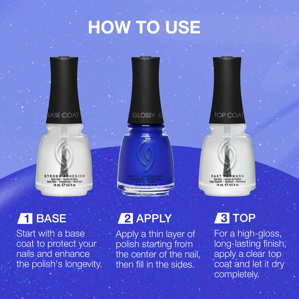China Glaze paint stroke close-up highlighting texture and shimmer for dimensional nails