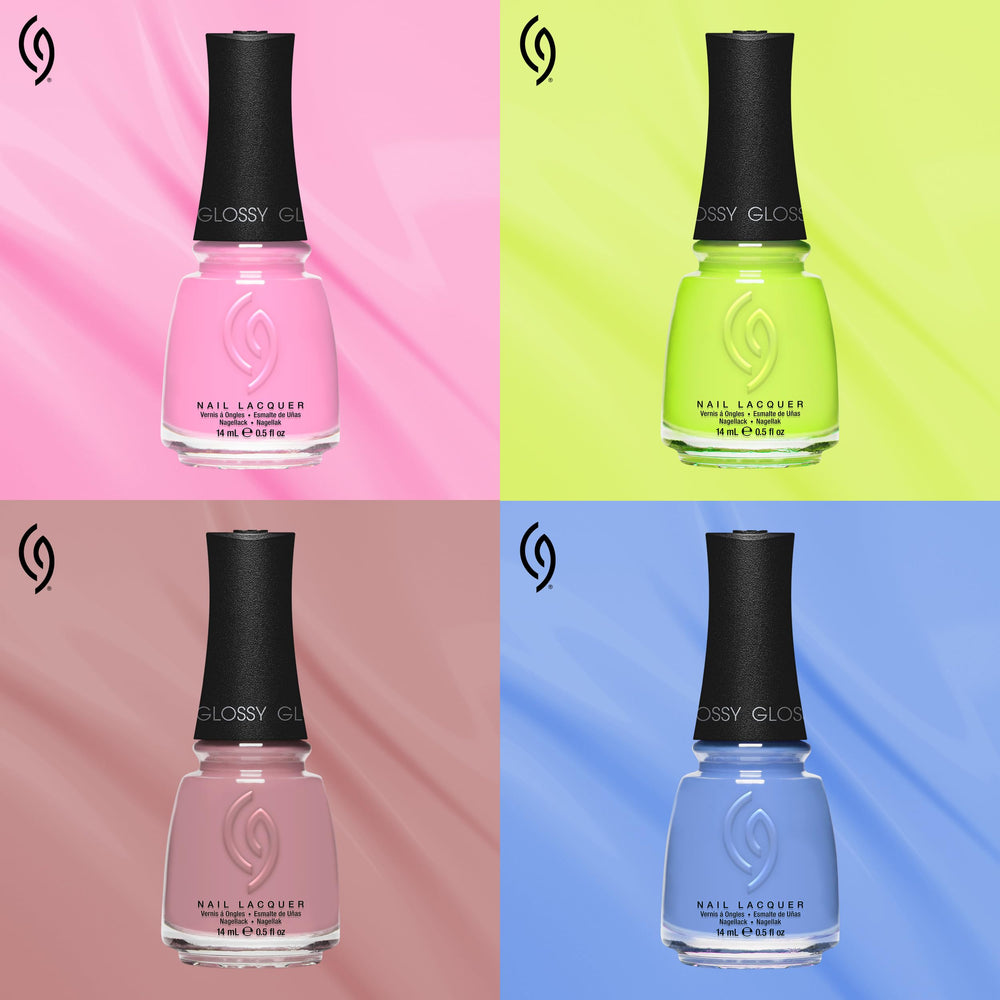 China Glaze bottle cap and label view showing 0.5 fl oz size and brand