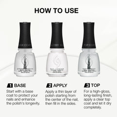 China Glaze 0.5 fl oz bottle next to a coin for scale, showing convenient size