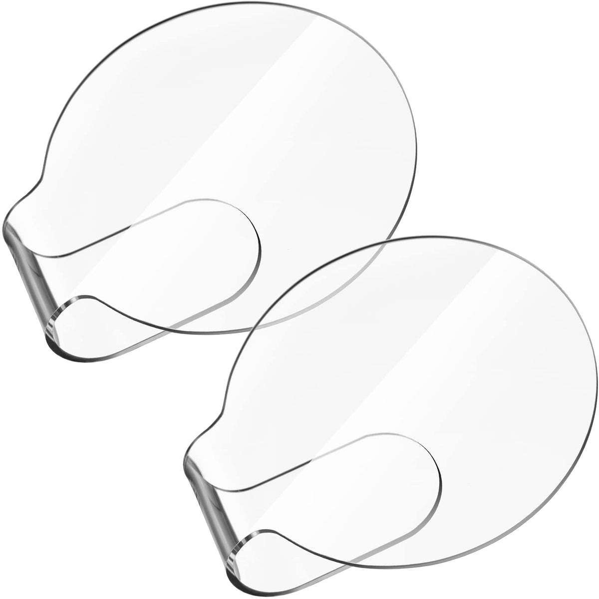 Chinco front view of two clear mixing palettes showing compact portable benefit