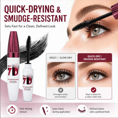 Chinology mascara before and after lashes showing enhanced length and fullness