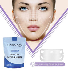 Chinology mask being worn to lift jawline for a defined look
