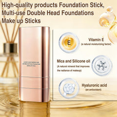 Chinosuo in use applying foundation to cheek for even coverage