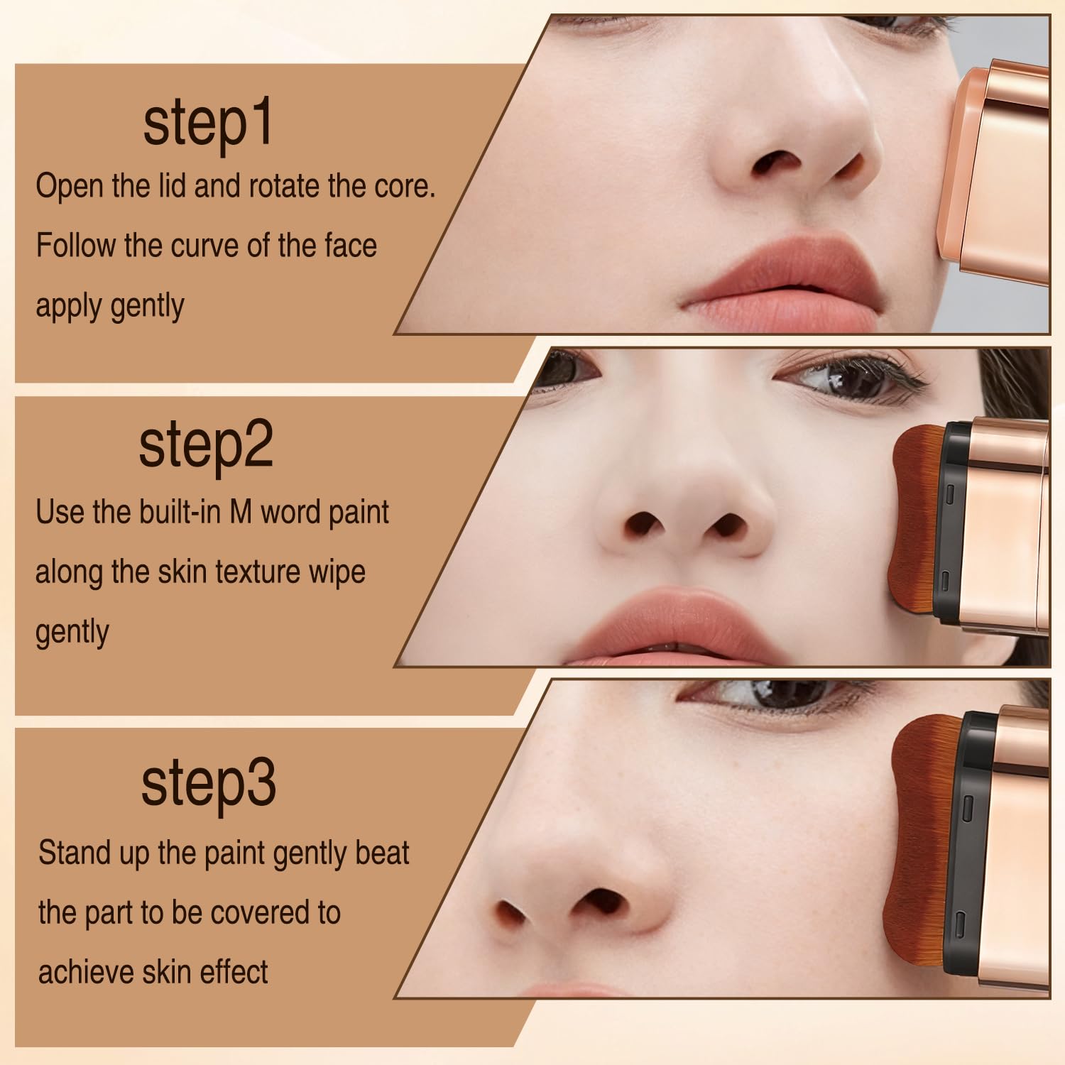 Chinosuo lifestyle shot inside a purse emphasizing portable touch-up benefit