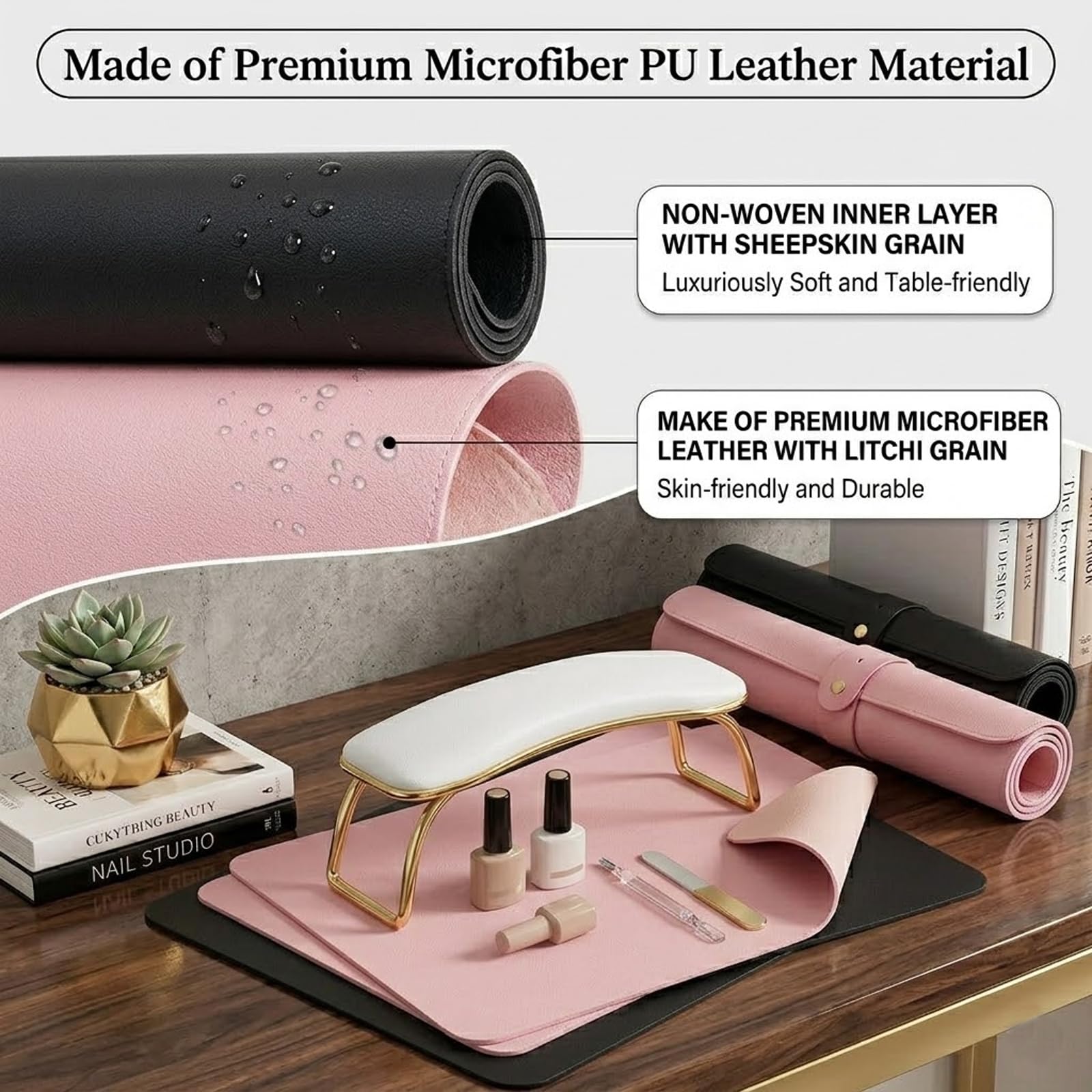 Chiplesier rolled mat secured with strap demonstrating compact storage and portability advantage
