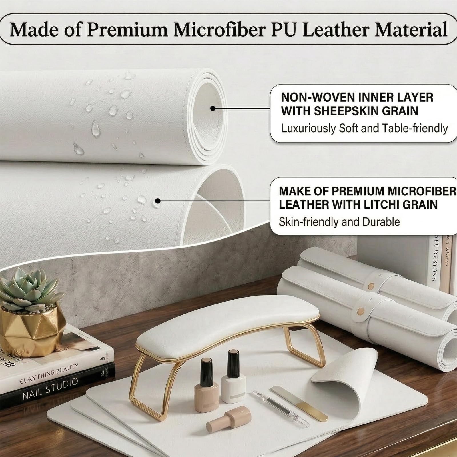 Chiplesier rolled mat secured by strap for compact storage and portability