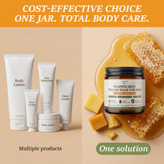 ChiroLife raw honey and beeswax near jar emphasizing natural humectants
