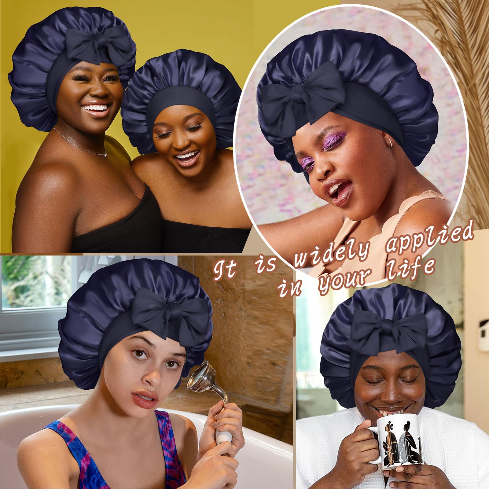 CHLINS bonnet in bedroom lifestyle showing comfortable sleepwear use