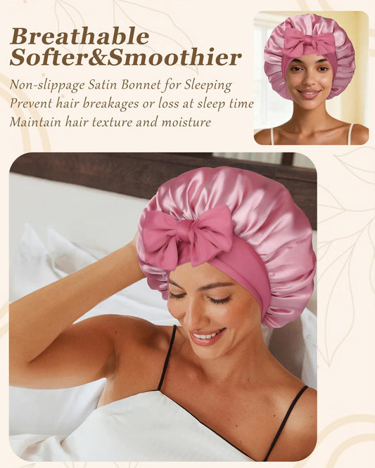 CHLINS satin close-up highlighting smooth texture and hair protection