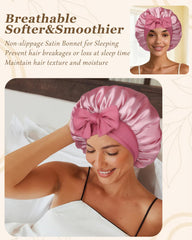 CHLINS satin close-up highlighting smooth texture and hair protection