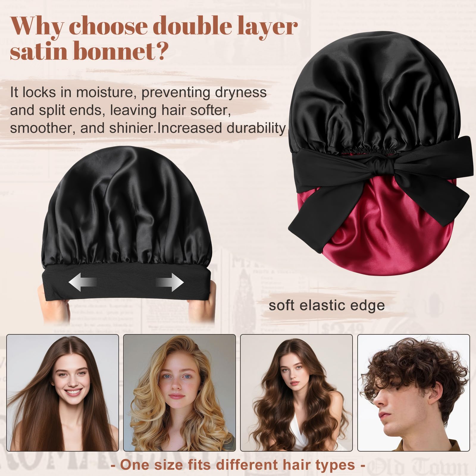 CHLINS inside double-layer view showing protective satin lining benefit