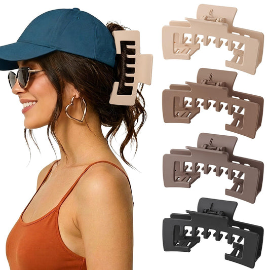 CHLINS front packaging view showing four hat claw clips, durable grip