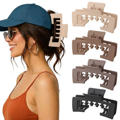 CHLINS front packaging view showing four hat claw clips, durable grip