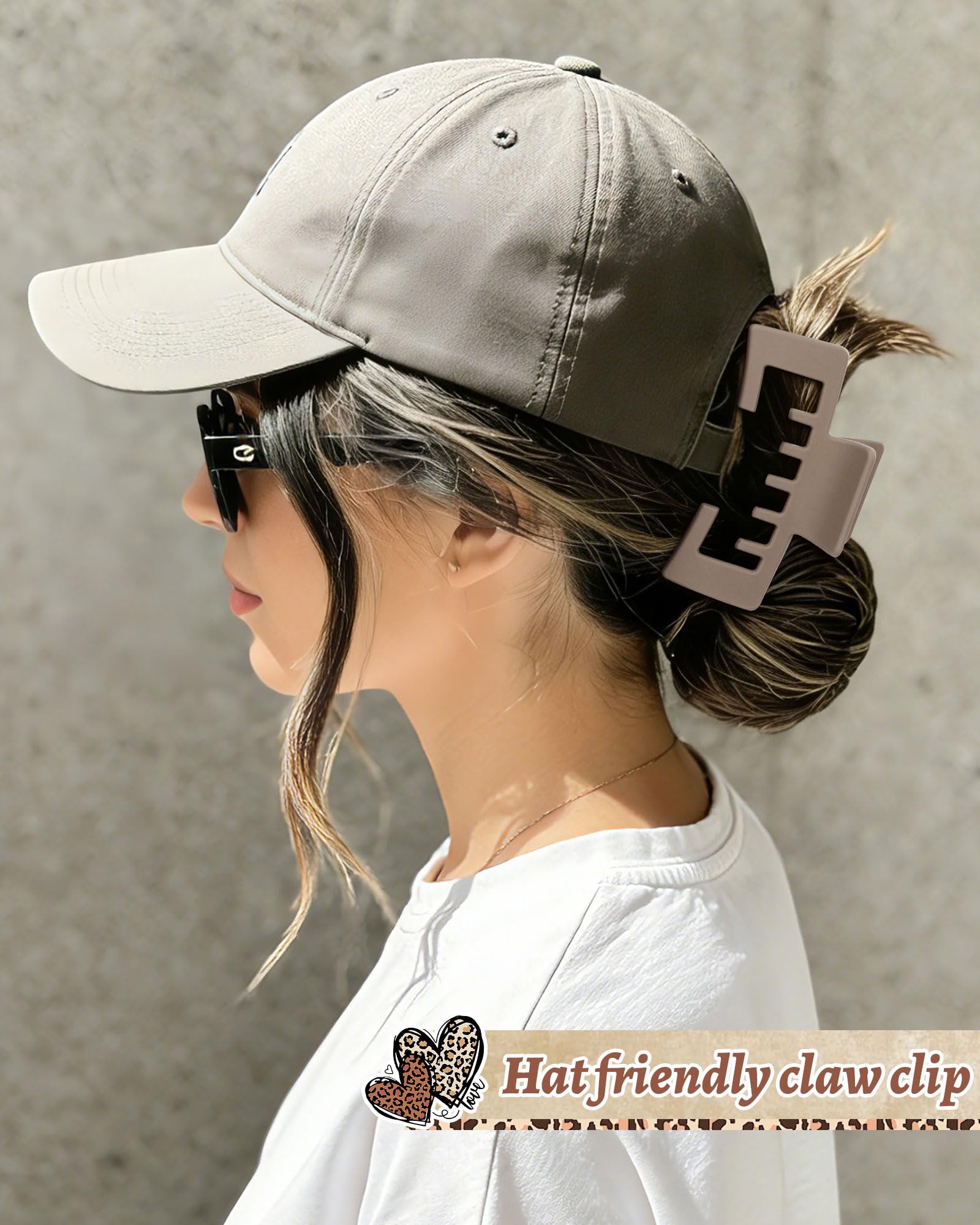 CHLINS clip holding high ponytail through cap for secure active wear