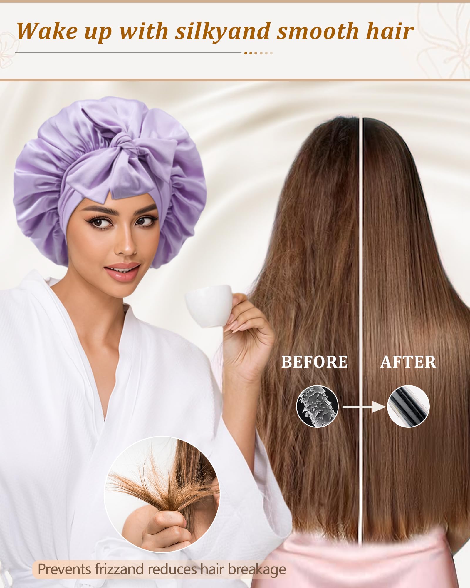 CHLINS sleep bonnet styled on bedside table illustrating nightly use benefit