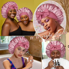 CHLINS bonnet on vanity during skincare routine protecting hair