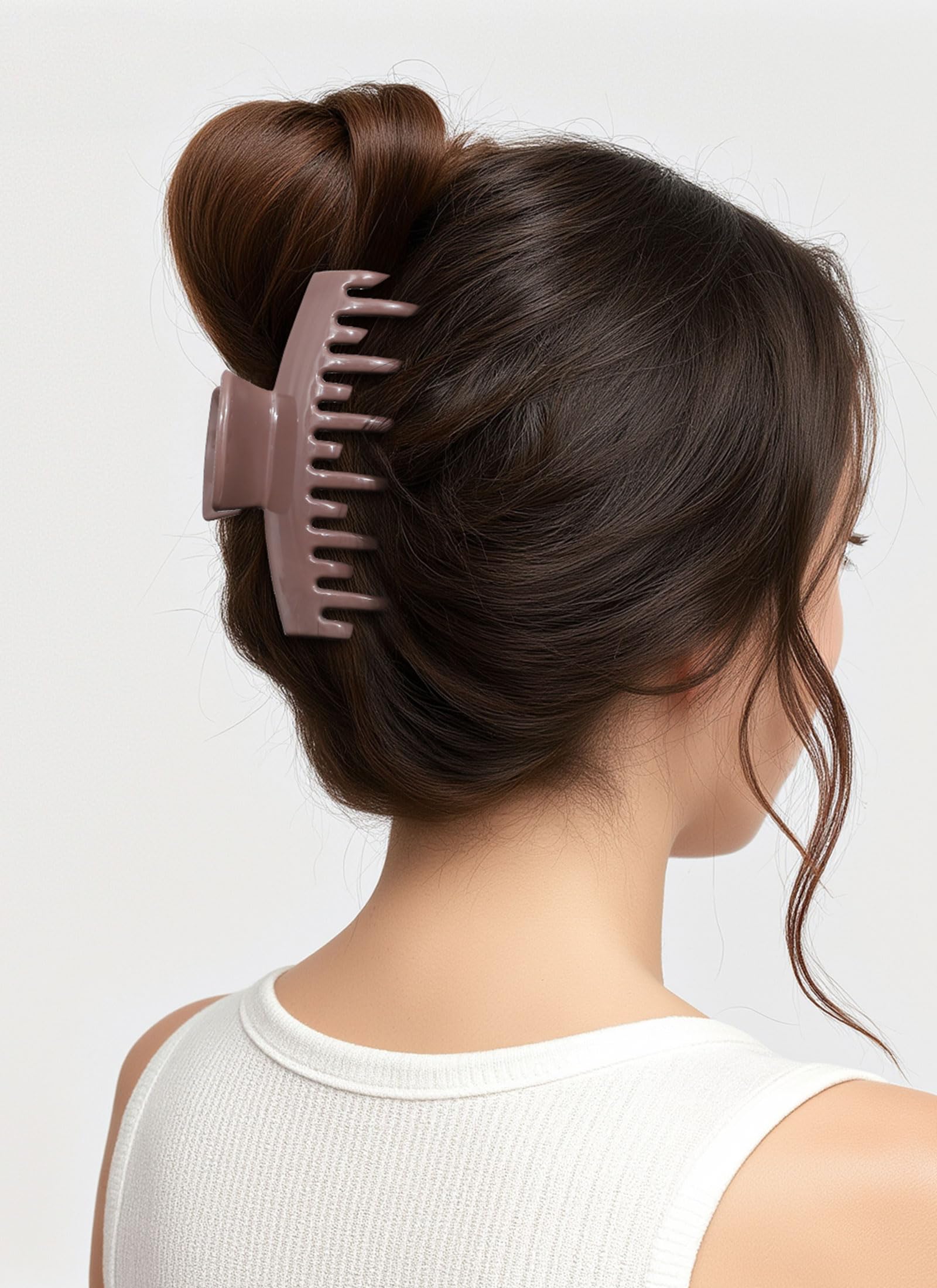 CHLINS clip next to a hand to show size and usable scale for all hair