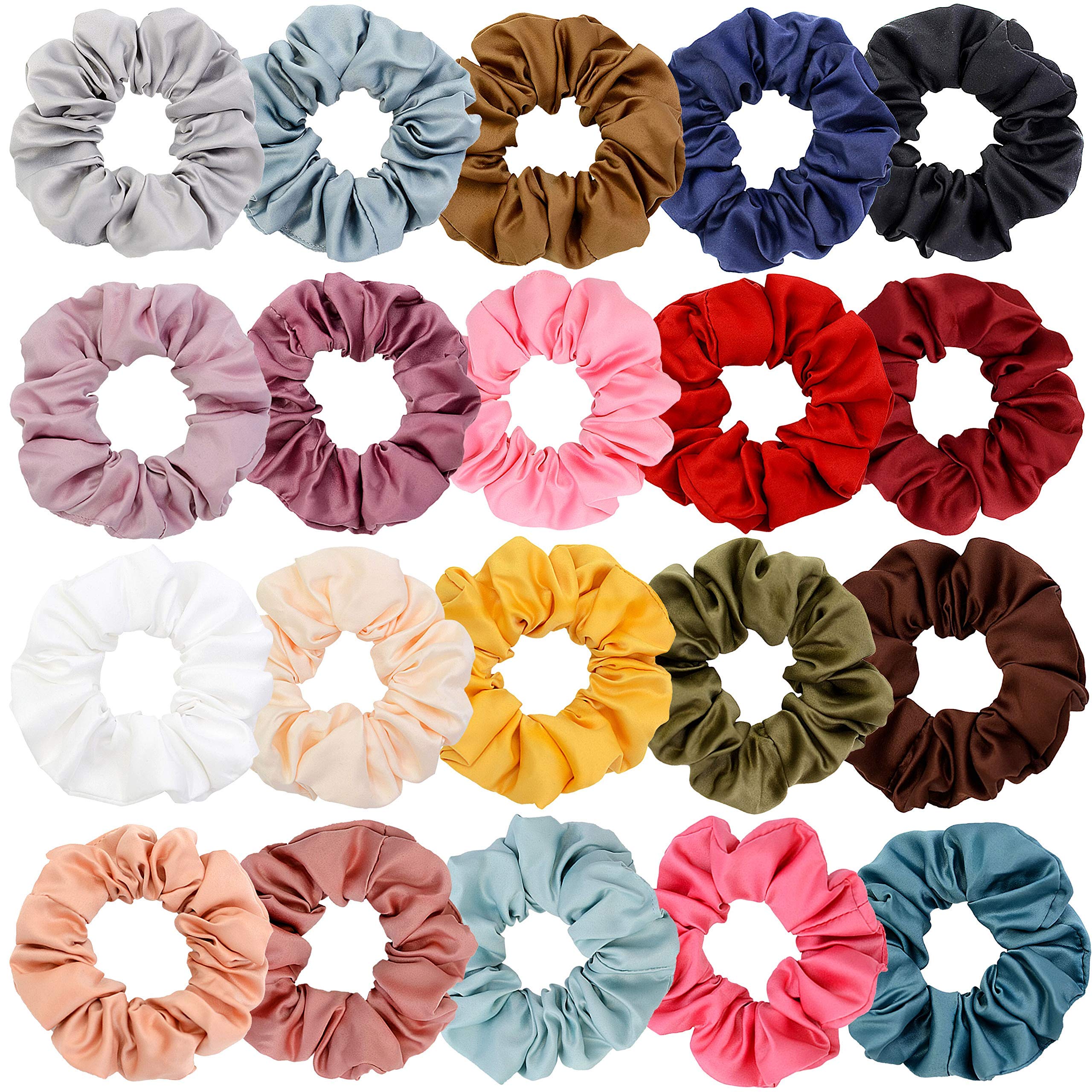 Chloven front packaging showing 20 satin scrunchies and clear benefit styling options