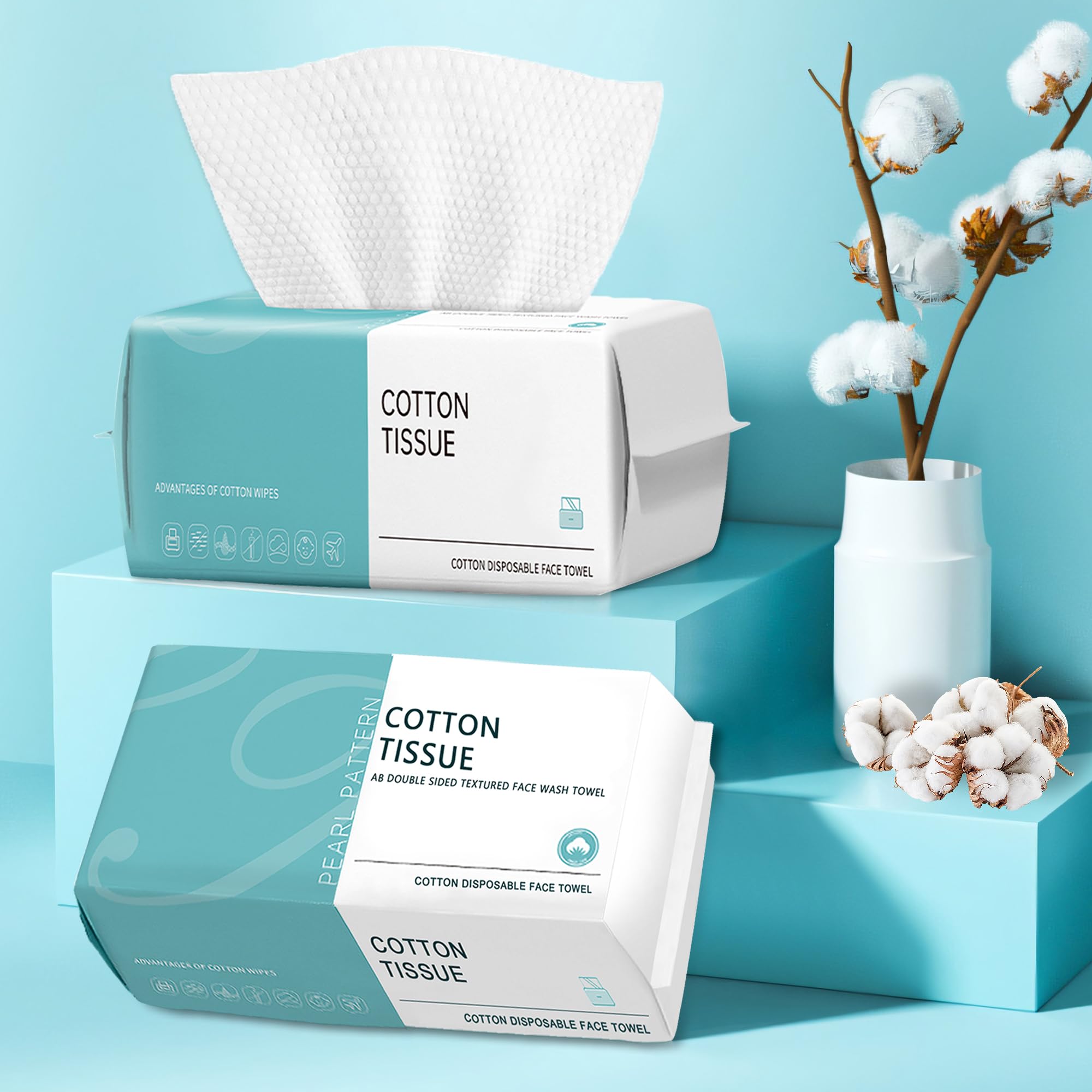 CHNLML front packaging showing 100-sheet pop-up pack and benefits