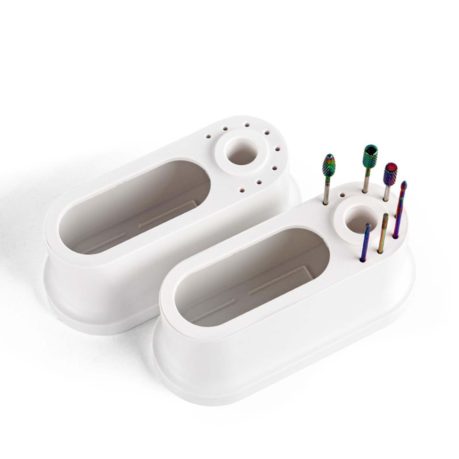 CHOOSE-IT top view highlighting eight-bit holes for organized, dust-free storage