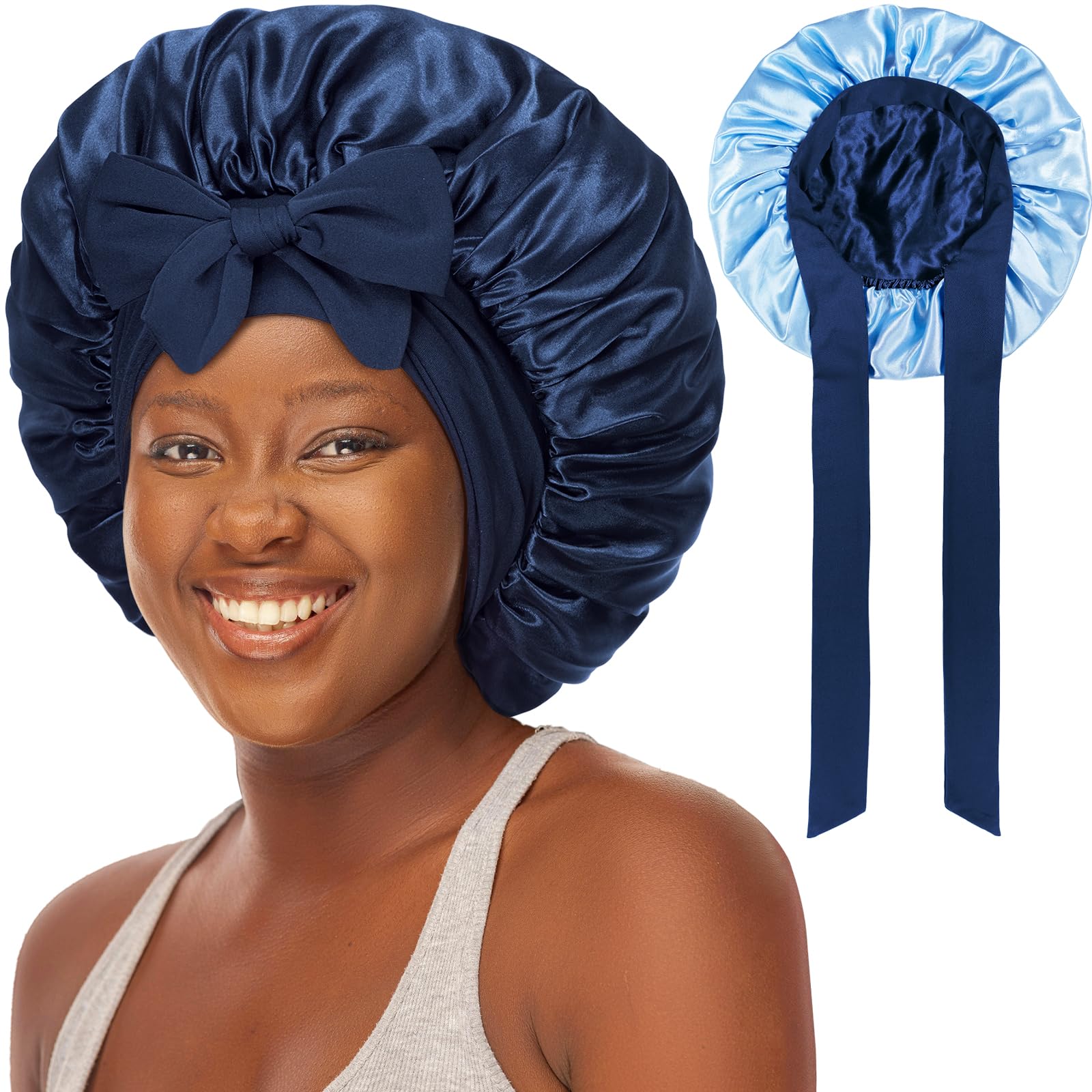 choshion black front view showing roomy coverage and neat silhouette benefit: secure sleep protection