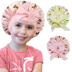 choshion front view of two bonnets showing cute patterns and easy storage benefit
