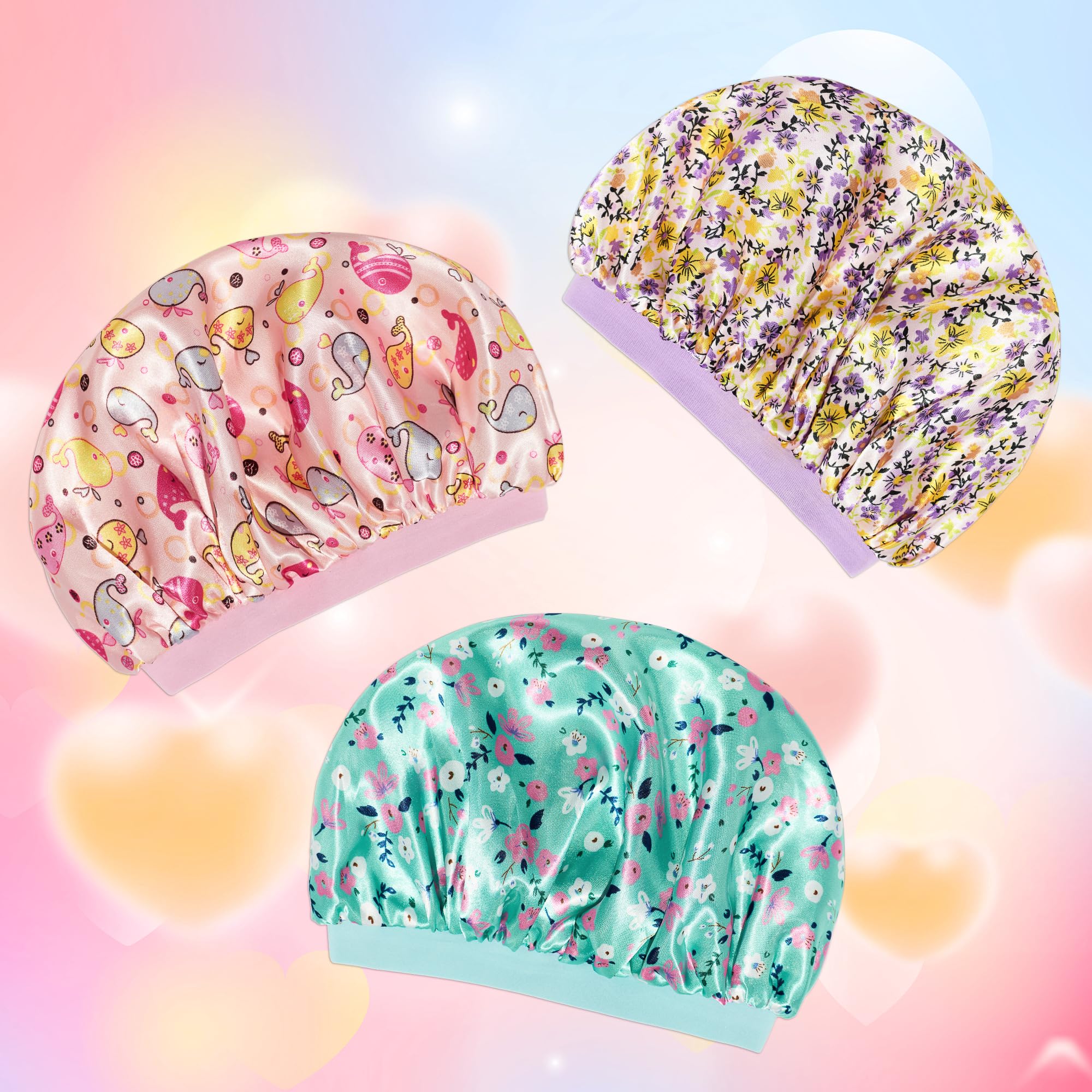 choshion three bonnet patterns flatlay, ideal gift for kids and teens