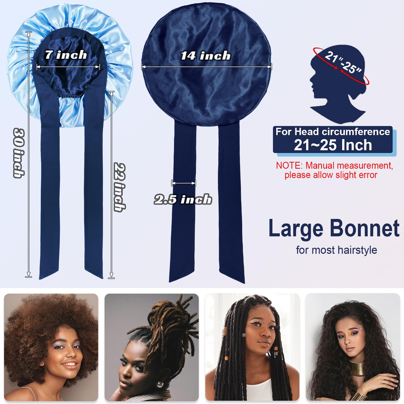 choshion scale comparison with hand showing 14-inch diameter benefit: fits large hairstyles