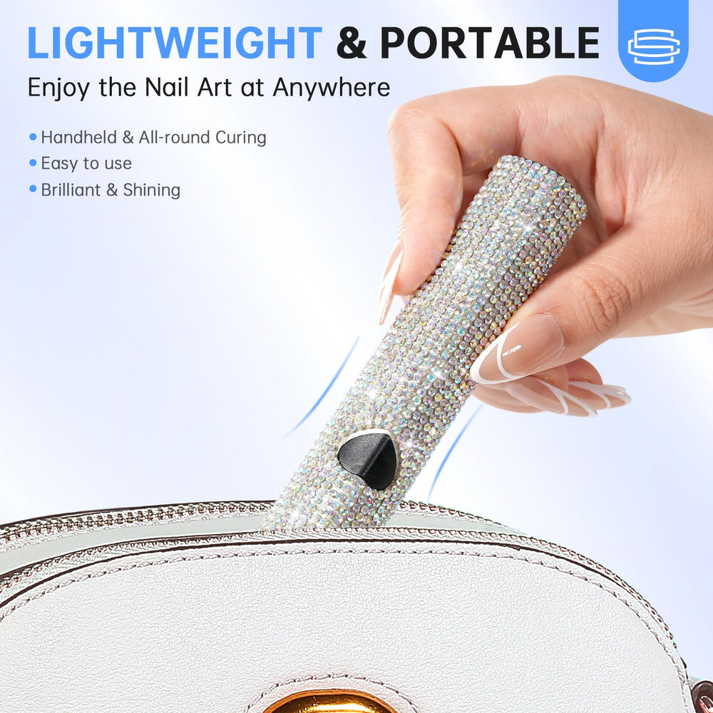 CHRISTINE SHELLY tucked in travel cosmetic bag showing ideal portability for trips