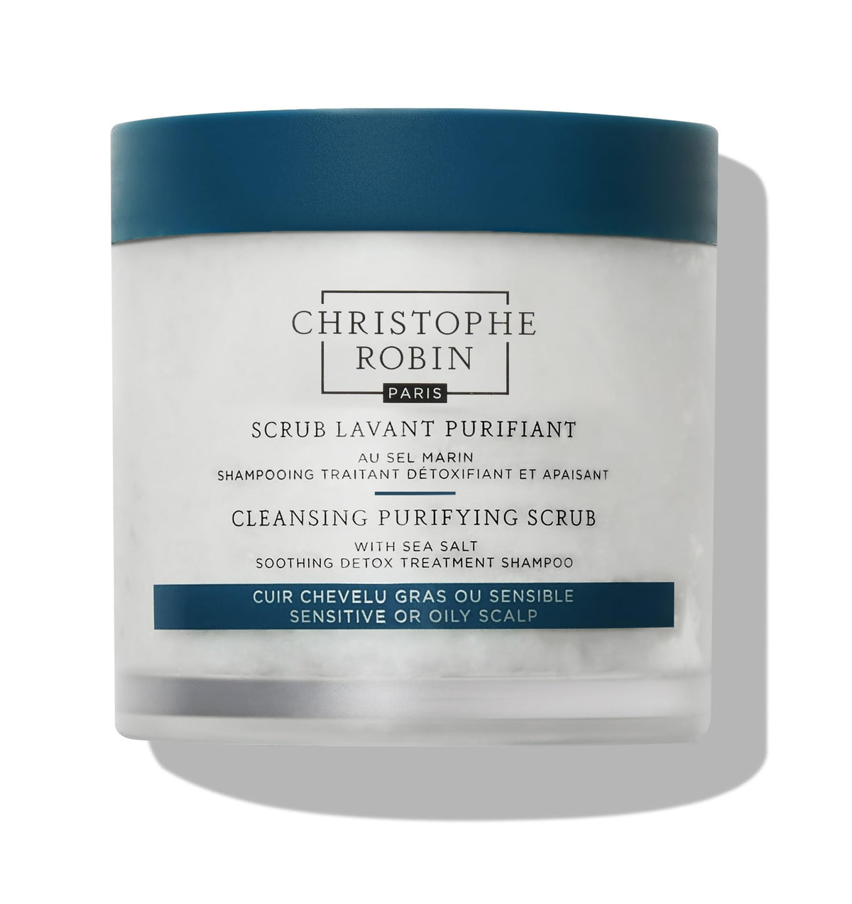 Christophe Robin front packaging showing 250ml bottle and label benefits