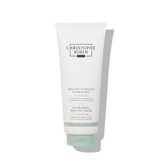 Christophe Robin travel jar front view showing compact conditioning mask benefits