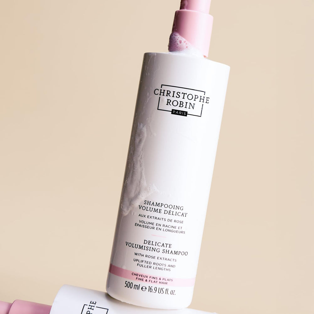 Christophe Robin lather on hair illustrating gentle cleansing and lift