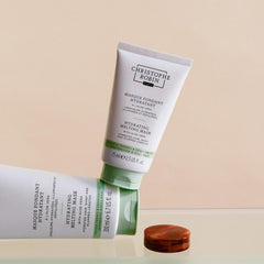 Christophe Robin mask applied to damp hair demonstrating easier detangling