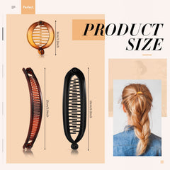 Chuangdi fishtail clip holding a sleek ponytail demonstrating stable grip for active wear