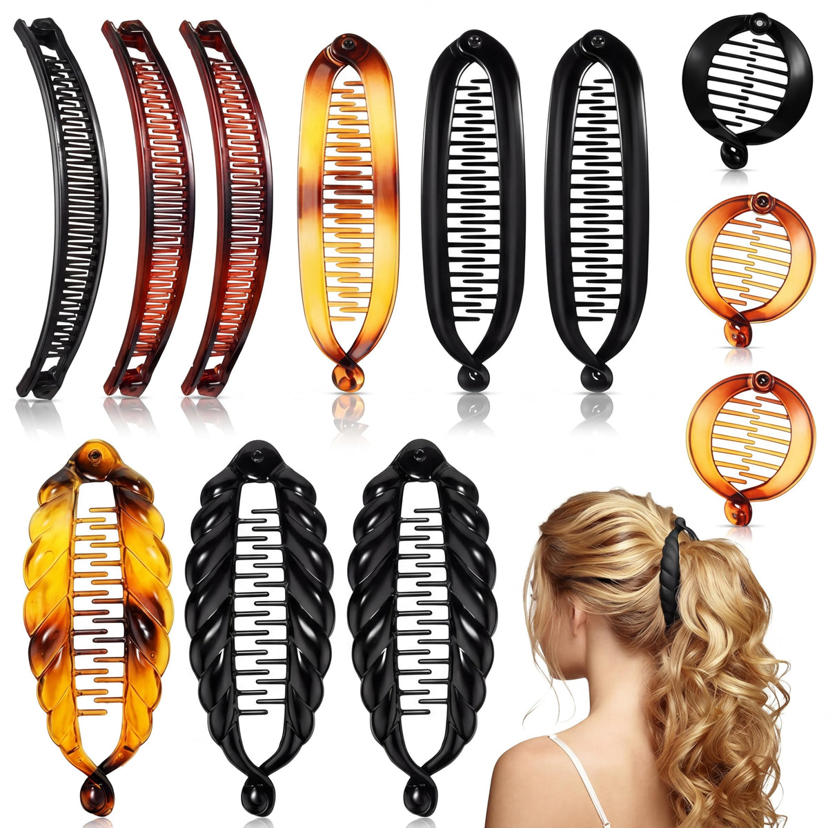 Chuangdi front packaging display showing full 12-piece set and vintage colors for versatile styling