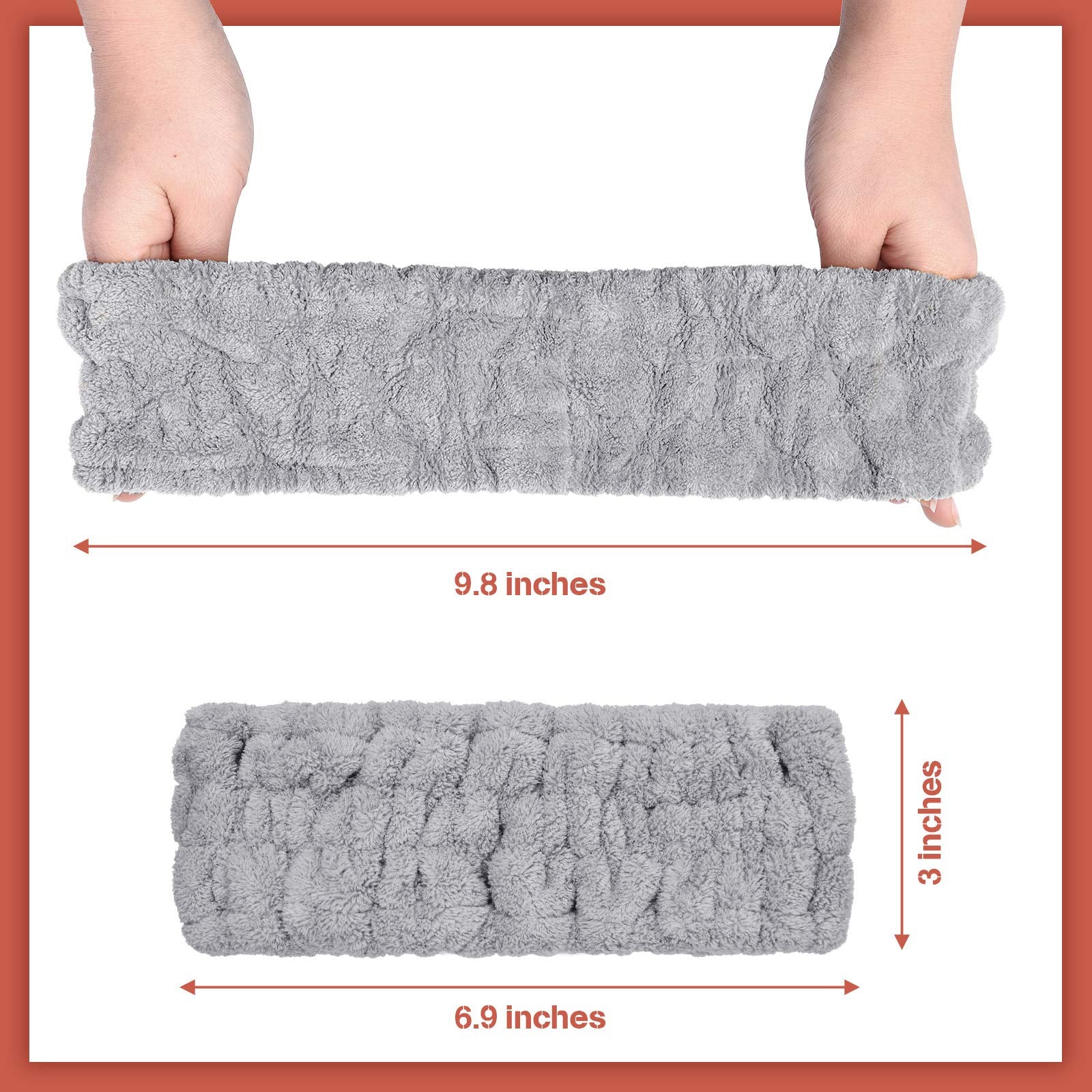 Chuangdi headband worn while washing face keeping hair back and preventing mess benefit