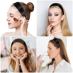 Chuangdi headband while applying makeup keeping hair back for convenience