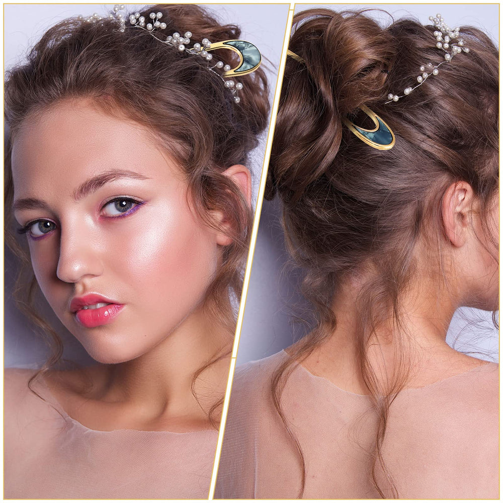 Chuangdi in use bun style demonstrating sleek updo support and subtle decor