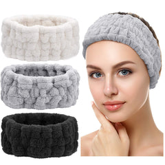 Chuangdi three headbands front view showing colors and neat fit benefit convenience
