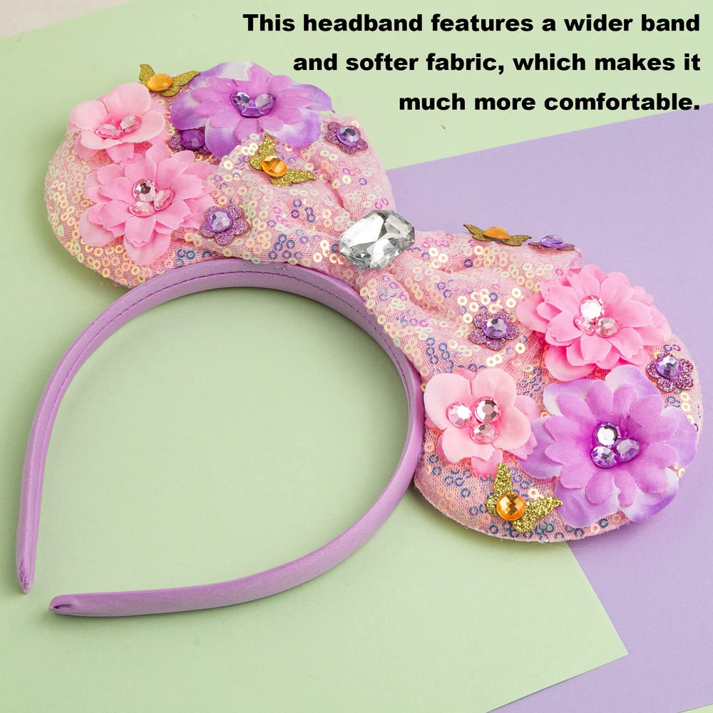 CHuangQi headband worn by child at party showing comfortable fit and eye-catching sparkle