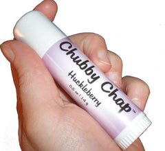 Chubby Chap huckleberry large tube shows moisturizing balm for soft lips