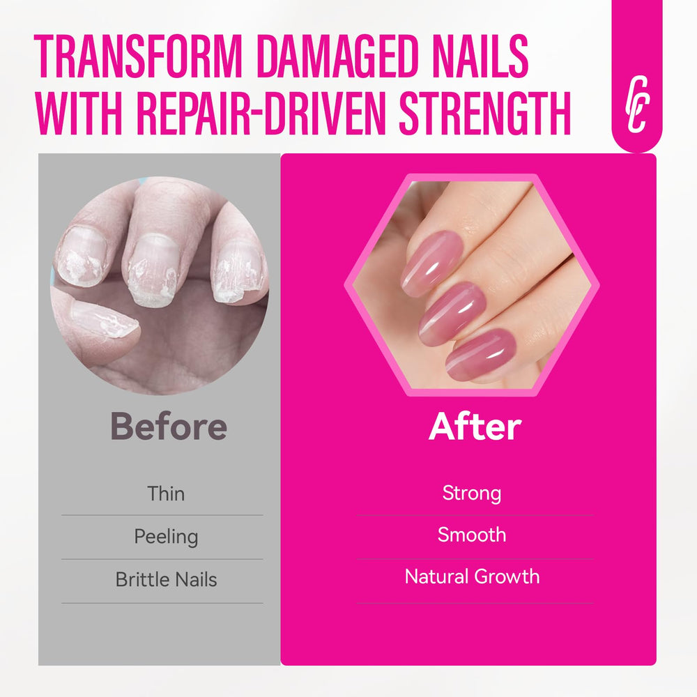 CHUCHU brush applying dusty rose hardener for even, quick-dry coverage
