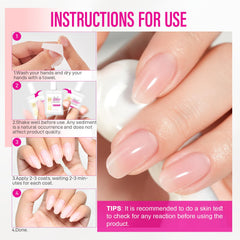 CHUCHU before and after weak nails showing strengthened benefit