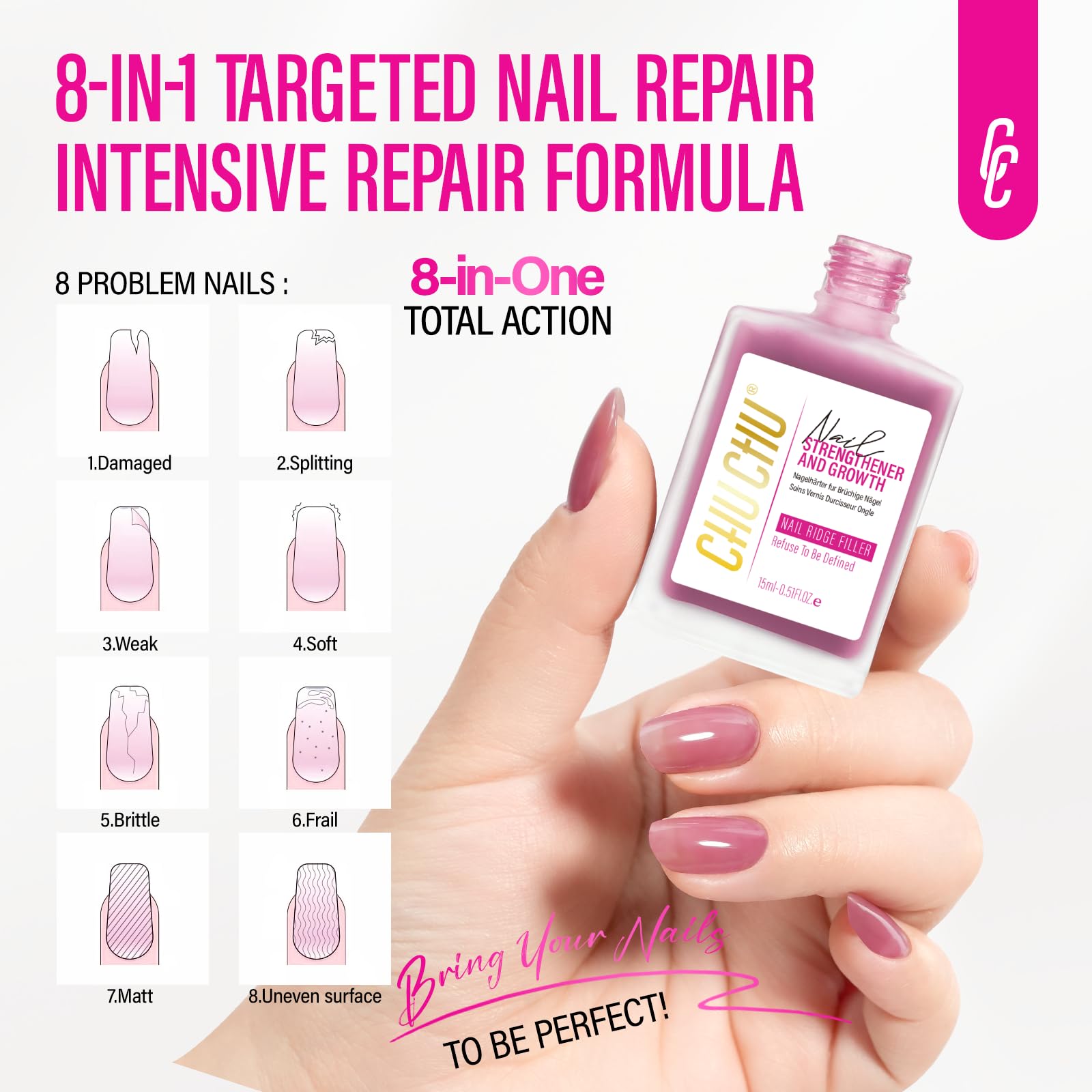 CHUCHU brush and formula texture close-up illustrating smooth application