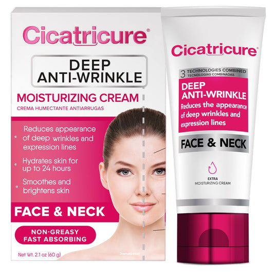 Cicatricure jar front view showing packaging and quick wrinkle benefit