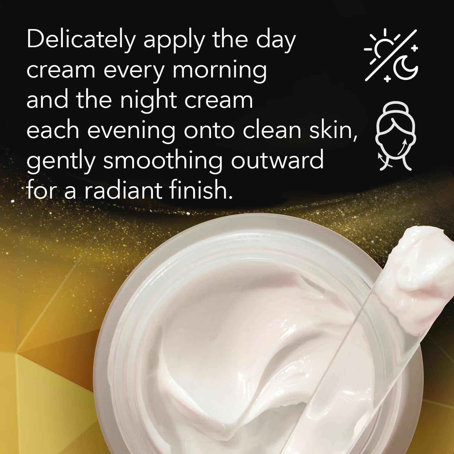 Cicatricure gold lift night cream on bedside table representing overnight recovery