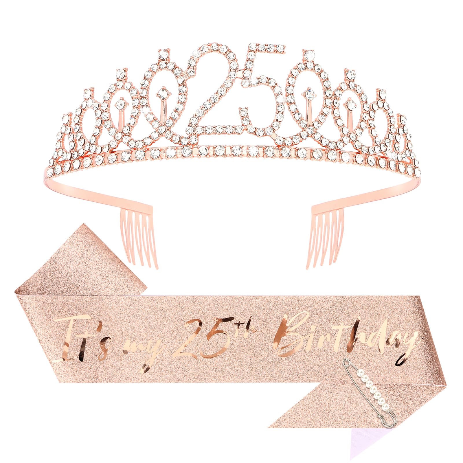 CIEHER front view of crown and sash set, polished gift-ready look