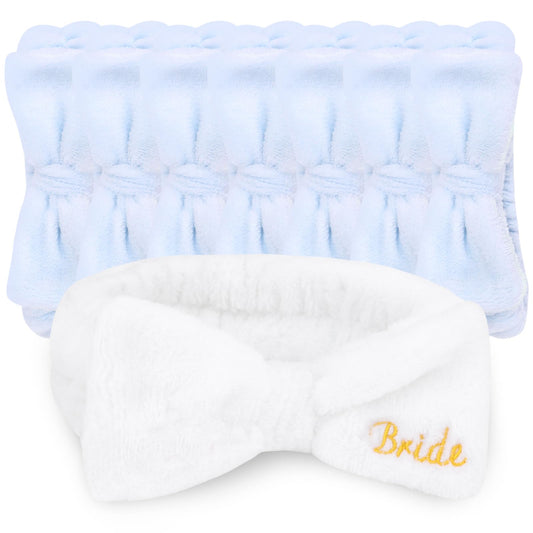 CIEHER front pack showing bride white and seven blue headbands for coordinated favors